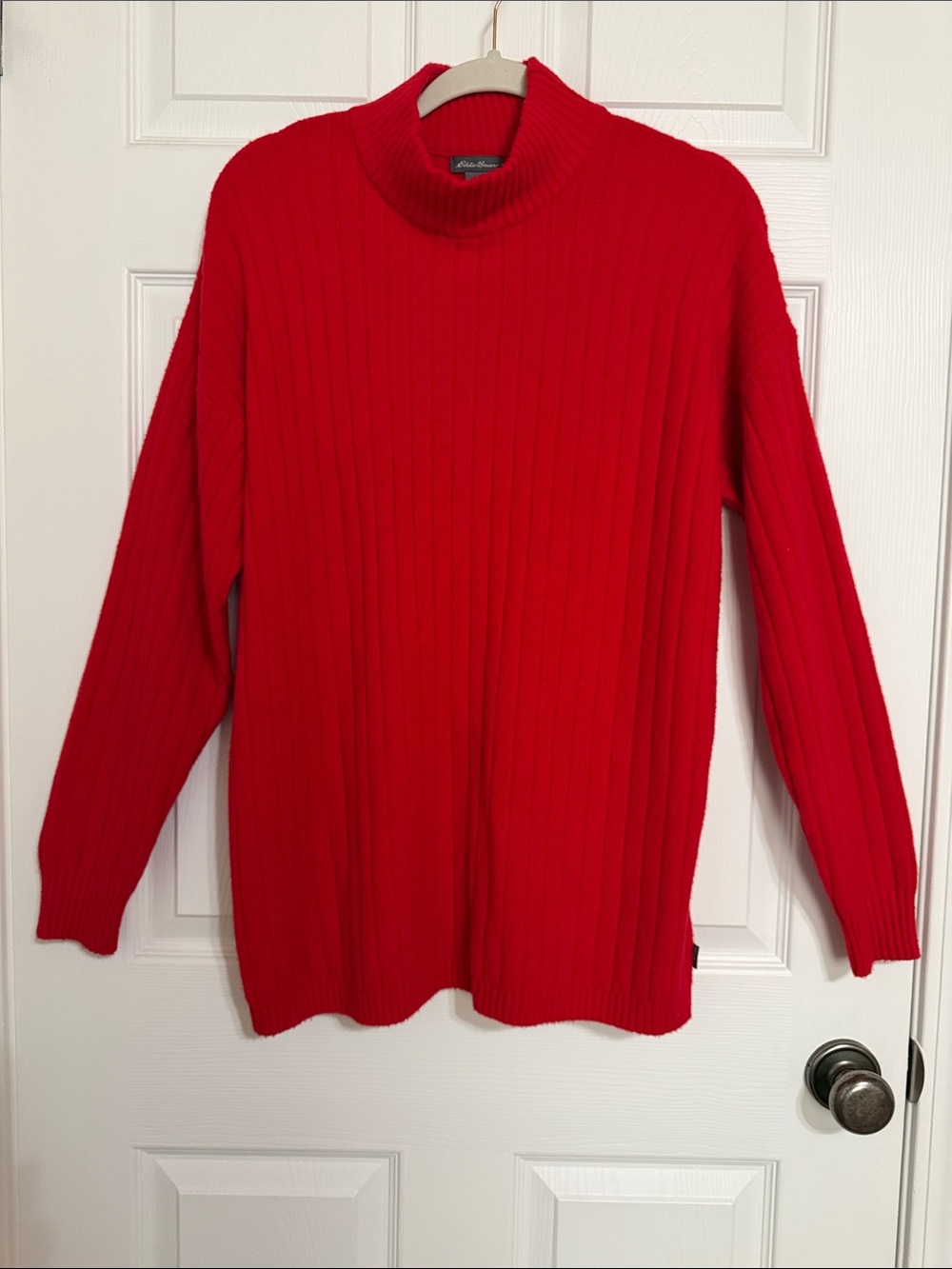 Eddie Bauer Red Ribbed Sweater